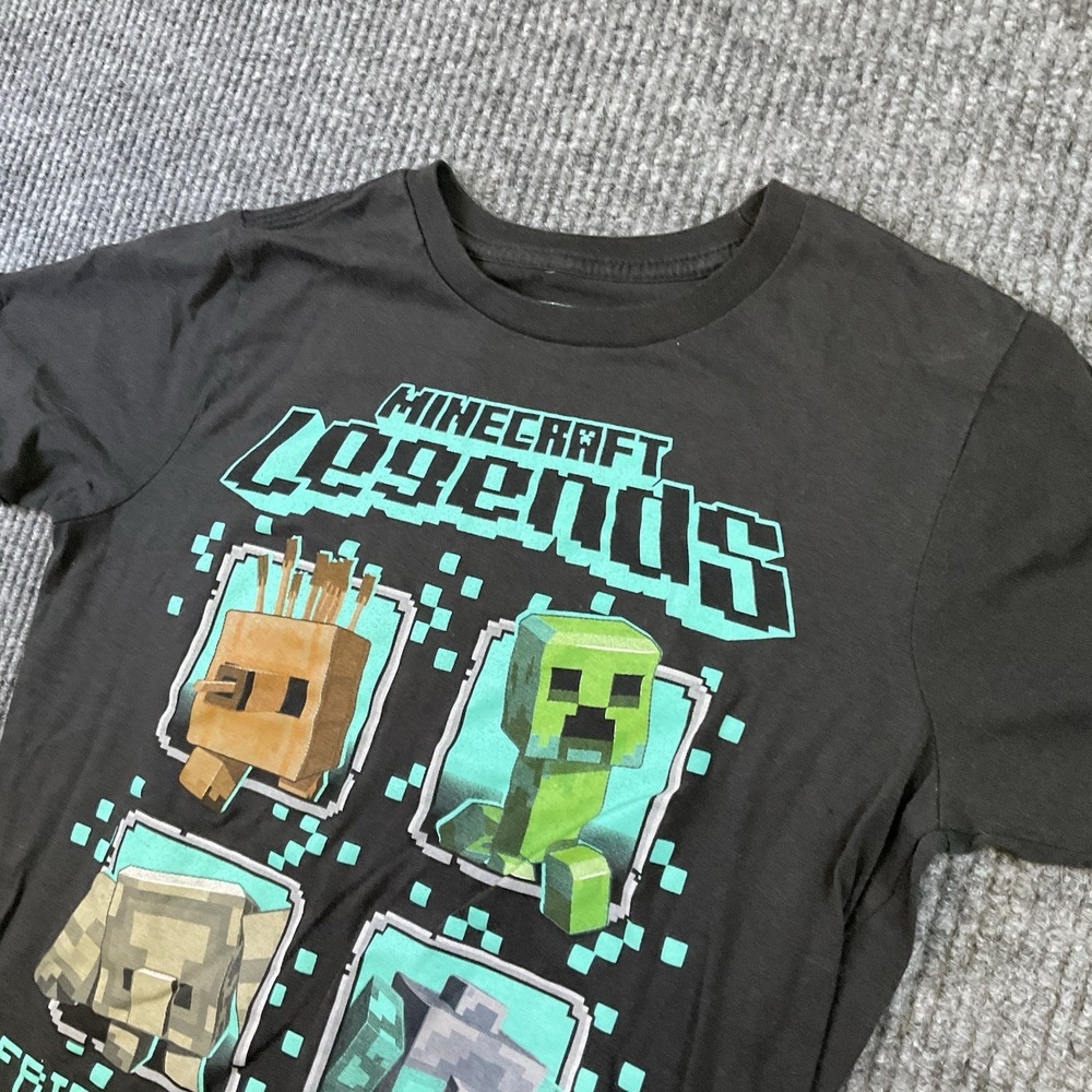 Minecraft Legends Friends and Allies Graphic T-Shirt Black Size XL‎ 2023 Mojang